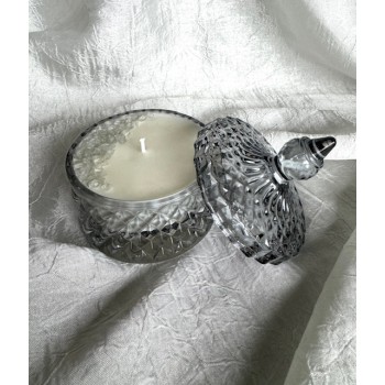 Žvakė sojų vaško stikliniame  inde 